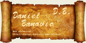 Daniel Banović vizit kartica